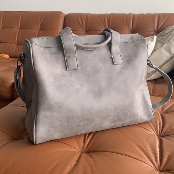 NWOT Faux Suede Work Bag - Picture 5 of 6